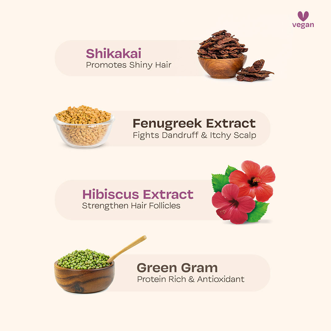 Maate Baby Shampoo from Green Gram & Fenugrek Extracts, Soap Free & Tear Free tural Cleanser, 400ml