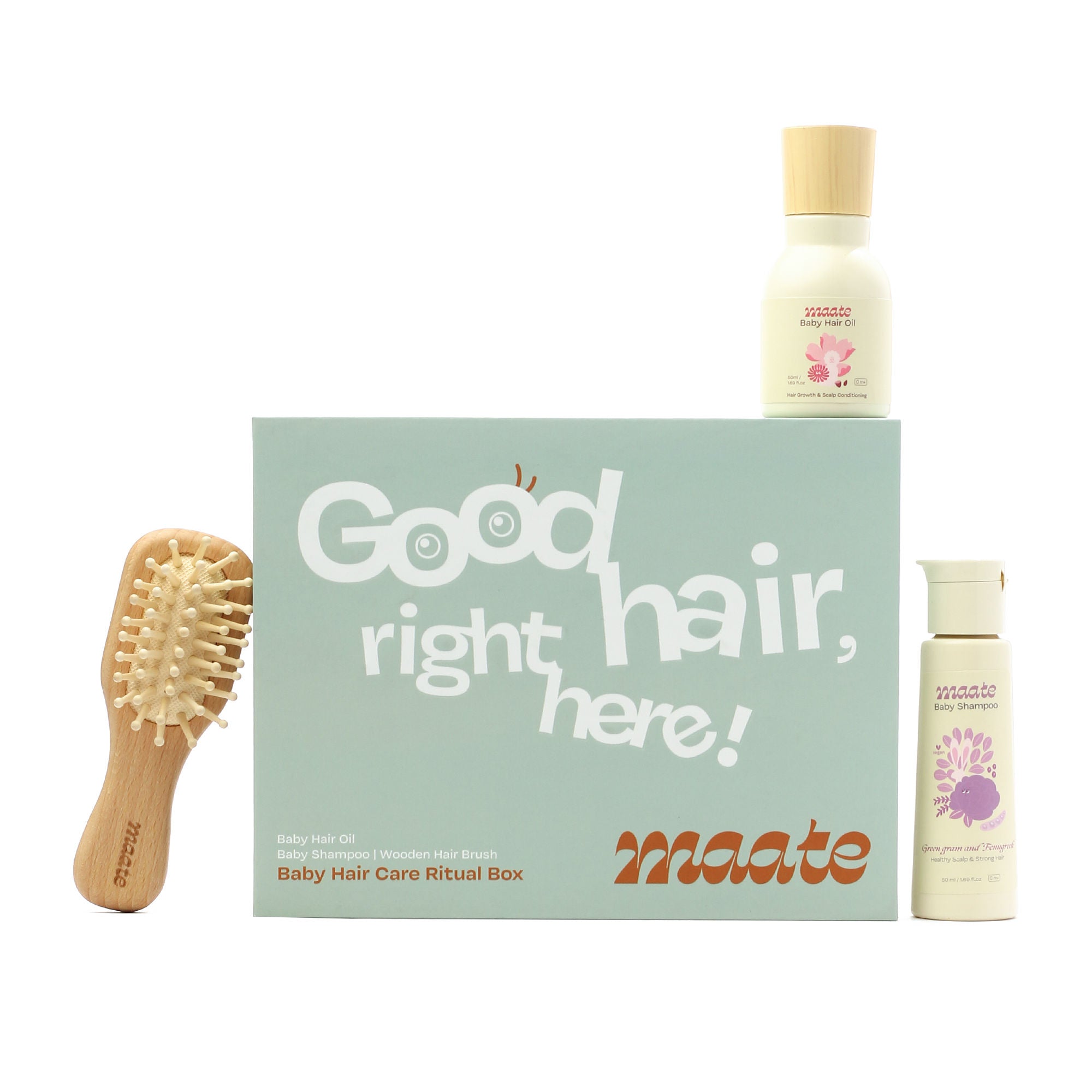 Maate Baby Hair Care Ritual Box, 3 pcs