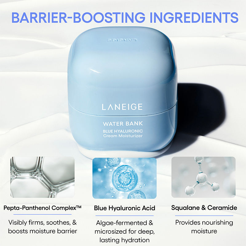 LANEIGE Water Bank Blue Hyaluronic Cream Moisturizer, 50ml