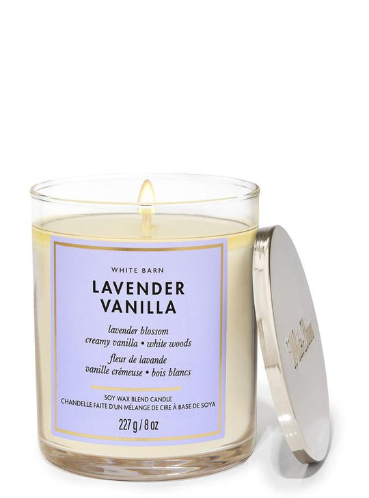 Bath & Body Works Lavender Vanilla Single Wick Candle, 227 g / 8 oz Buy at Indicrest