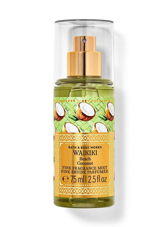 Bath & Body Works Waikiki Beach Coconut Travel Size Fine Fragrance Mist, 75 ml / 2.5 fl oz Buy at Indicrest