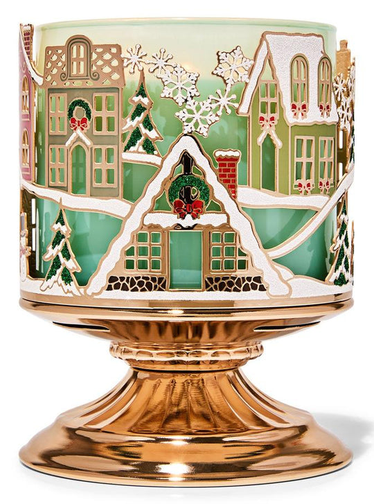 Bath & Body Works Village Scene 3-Wick Candle Holder, 1 pcs Buy at Indicrest