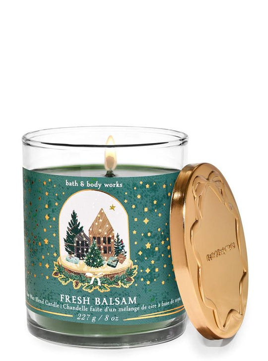 Bath & Body Works Fresh Balsam Single Wick Candle, 227 g / 8 oz Buy at Indicrest