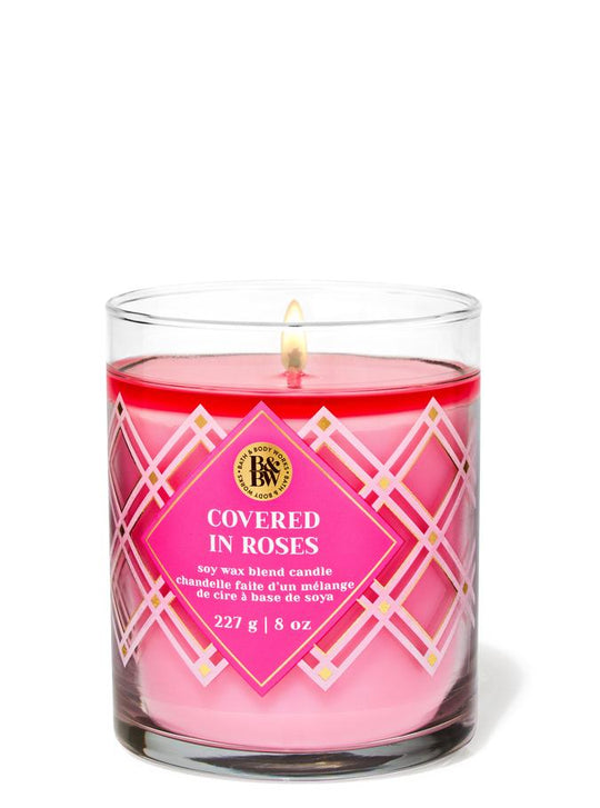 Bath & Body Works Covered In Roses Single Wick Candle, 227g / 8 oz Buy at Indicrest