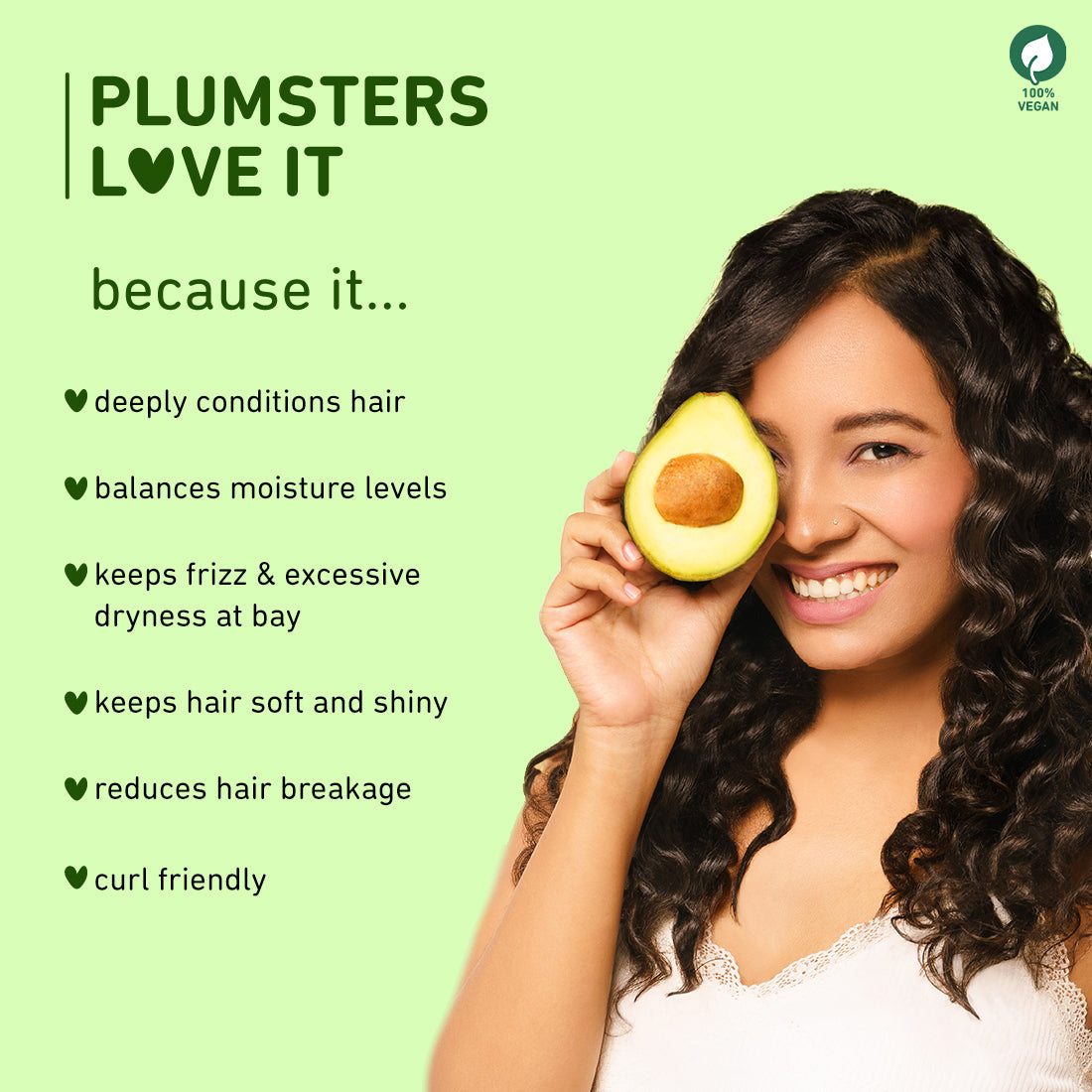 Plum Avocado Nourish-Up Hair Mask | Nourishes Hair | Retains Moisture, 80g Buy at Indicrest Image 2