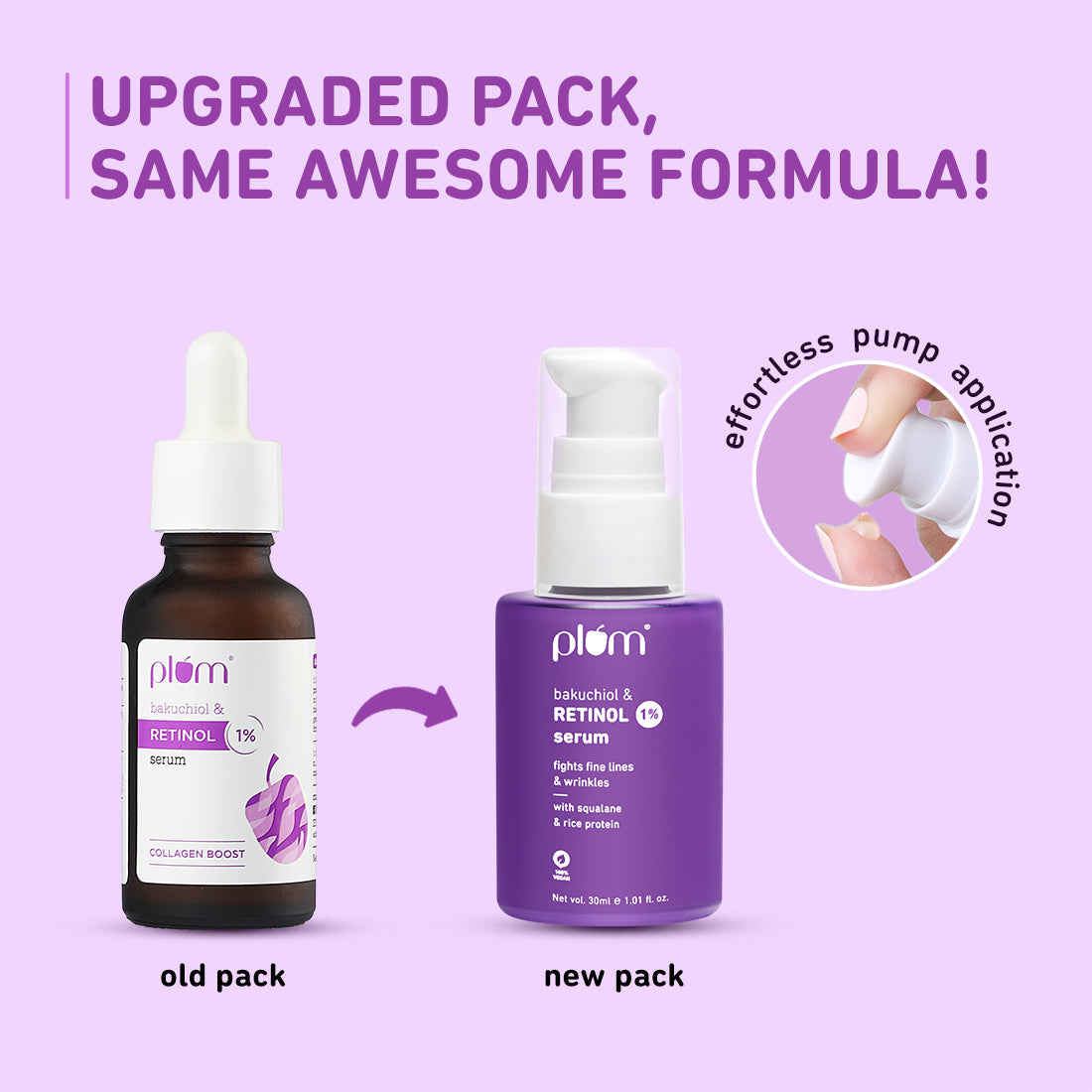 Plum 1% Retinol Serum for Face with Bakuchiol | Reduces Fine Lines & Wrinkles | Boosts Collagen, 30ml Buy at Indicrest Image 5