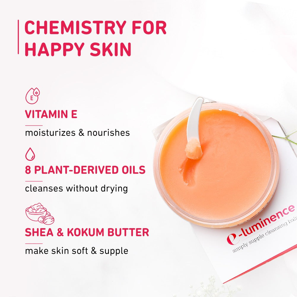 Plum E-Luminence Simply Supple Cleansing Balm For Normal, Dry Skin | Melts Makeup | Gentle, Non-Drying Makeup Remover, 90g Buy at Indicrest Image 3