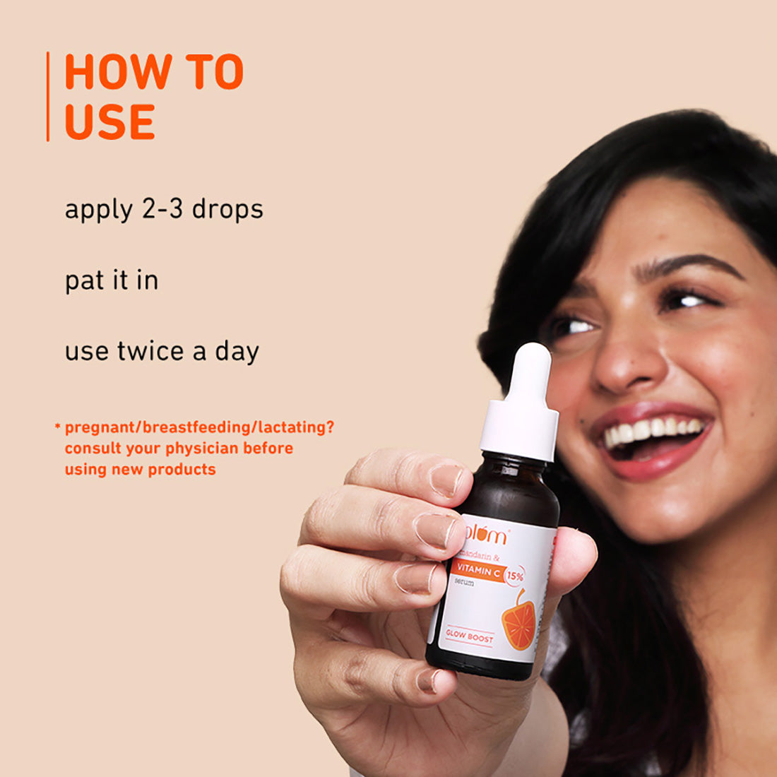 Plum 15% Vitamin C Serum with Mandarin for glowing skin | Boosts Glow & Fades Dark Spots In 2 Weeks | Dermat-Tested, 30ml Buy at Indicrest Image 8