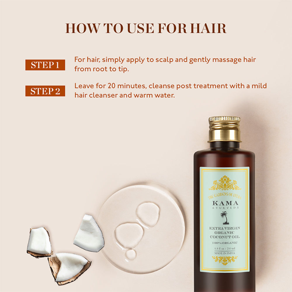 Kama Ayurveda Extra Virgin Organic Coconut Hair Oil, 200ml