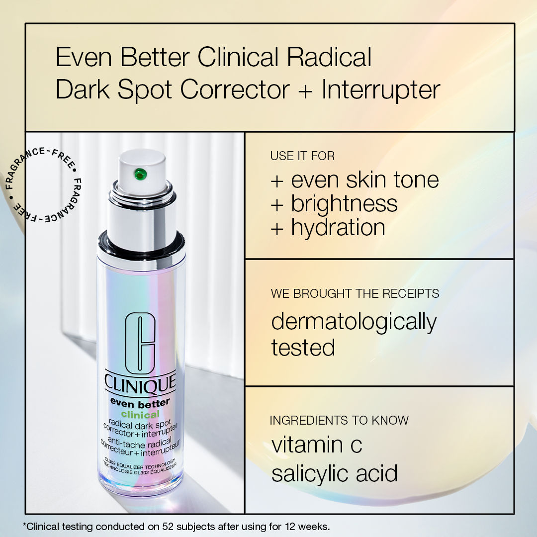 Clinique Even Better Clinical Radical Dark Spot Corrector + Interrupter, Serum with Vitamin C, 30ml