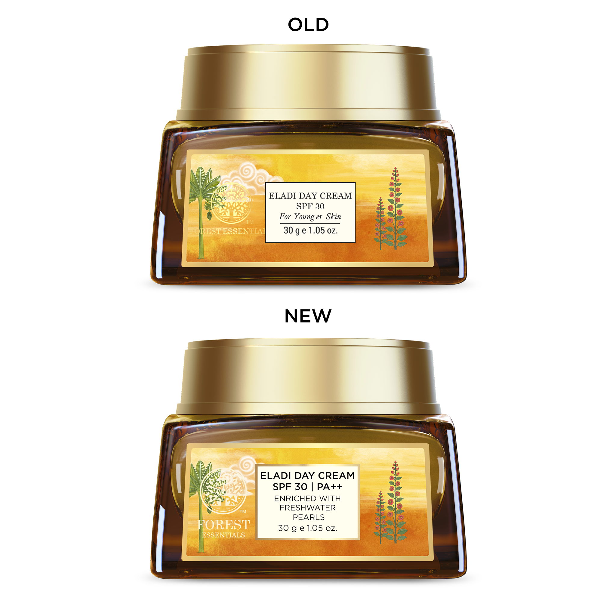Forest Essentials Eladi Day Cream With SPF 30 PA++ Ayurvedic For Acne Prone Skin With Niacinamide, 30g