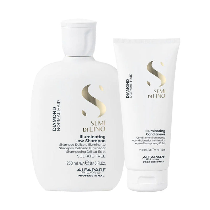 ALFAPARF MILANO Diamond Shampoo & Conditioner Duo for Glossy & Shine Hair, Dry & Frizz, 2 pcs, Buy from Indicrest
