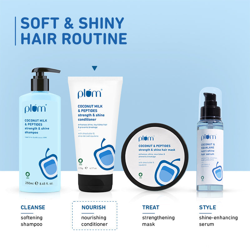 Plum Coconut Milk & Peptides Conditioner for Dry Hair | Softens Hair | Nourishes & Smoothens Strands, 175g Buy at Indicrest Image 9