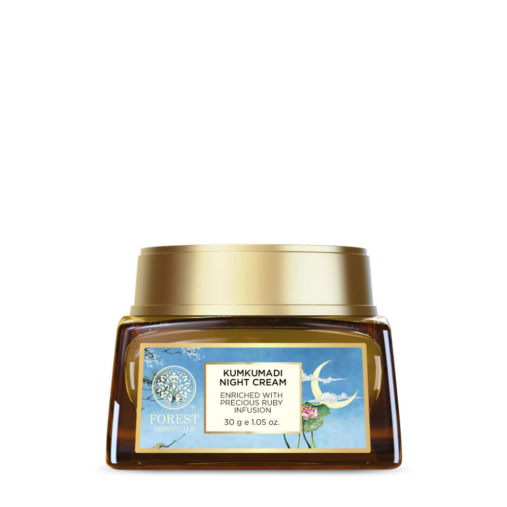 Forest Essentials Kumkumadi Night Cream - Night Face Cream with Vitamin C, Kumkumadi Tailam, 30g