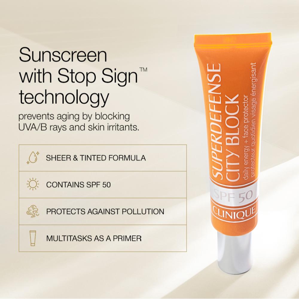 Clinique Superdefense City Block SPF 50 Tinted Sunscreen, 40ml
