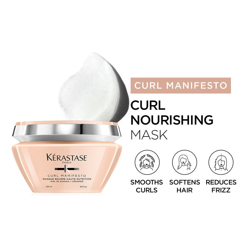 Kerastase Curl Manifesto Hair Mask For Curly & Wavy Hair, Hydrates & Reduces Frizz, 200ml, Buy from Indicrest
