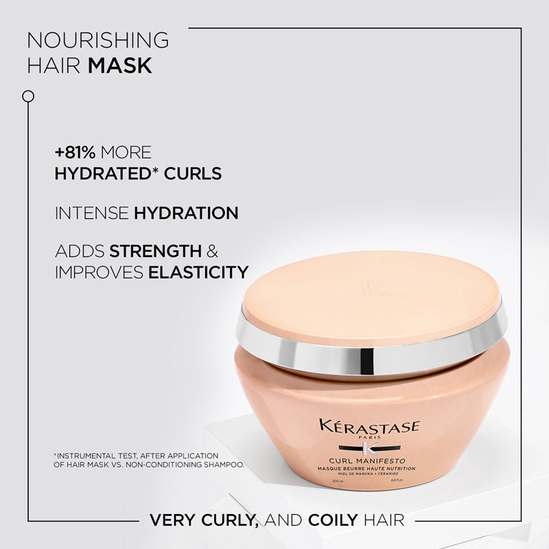 Kerastase Curl Manifesto Hair Mask For Curly & Wavy Hair, Hydrates & Reduces Frizz, 200ml