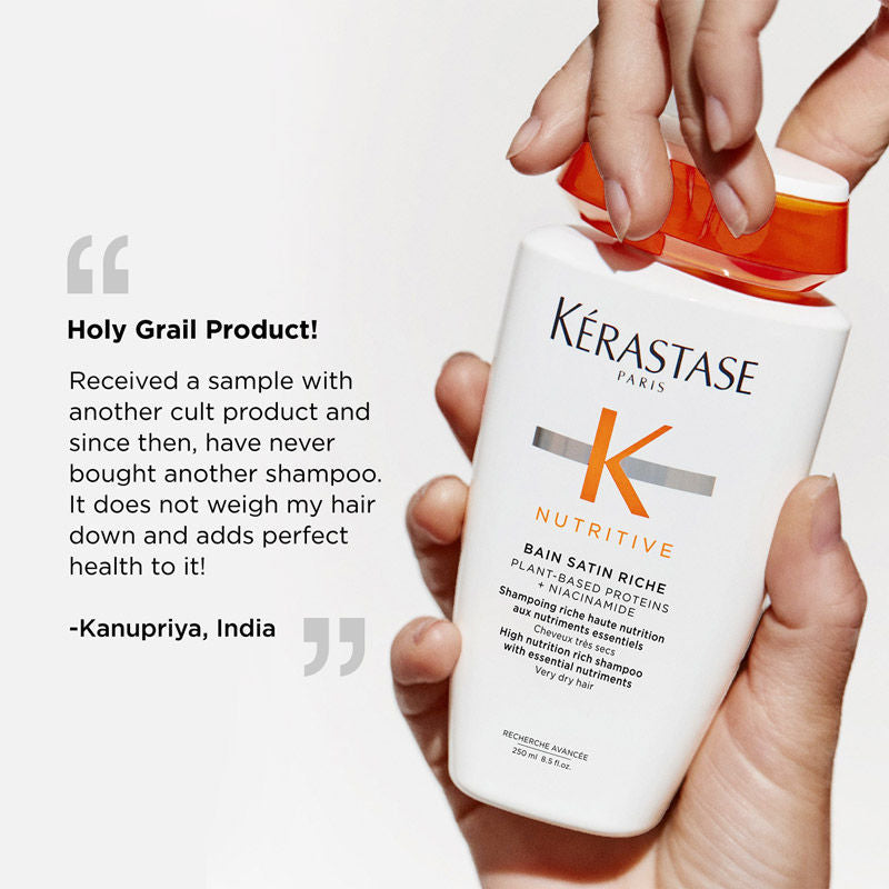 Kerastase Nutritive Riche Shampoo For Dry Hair, With Proteins & Niacinamide, Vegan, 250ml