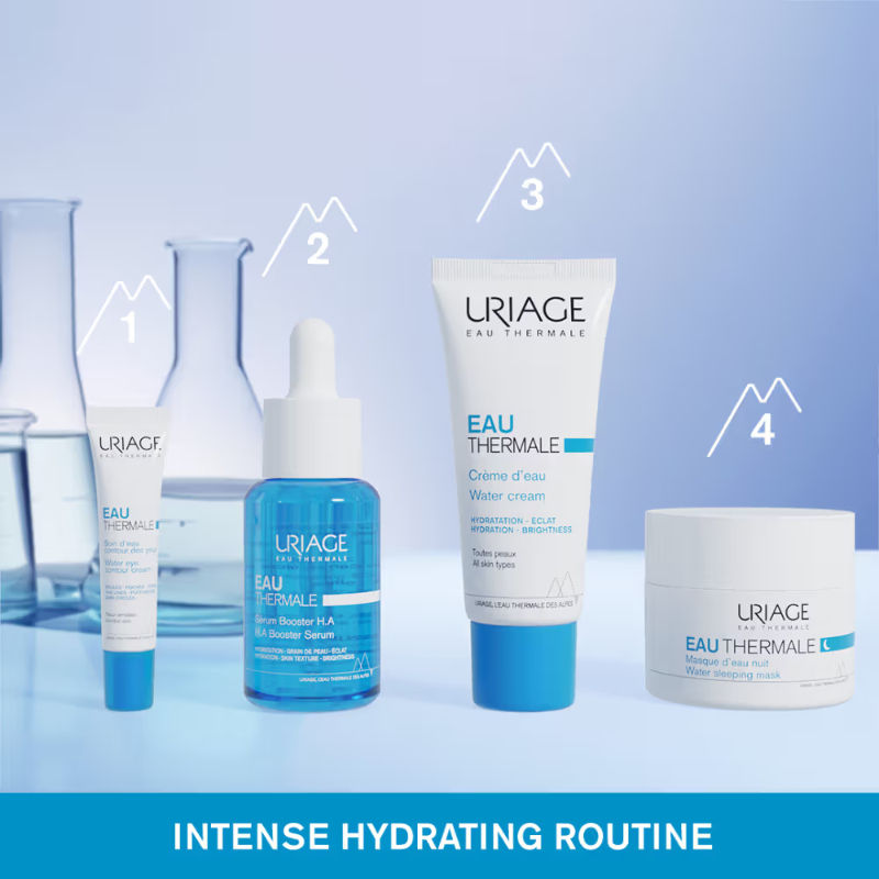Uriage Eau Thermale Hydrating Light Water Face Cream Hyaluronic Acid 24H Hydration, Glow & Soft Skin, 40ml