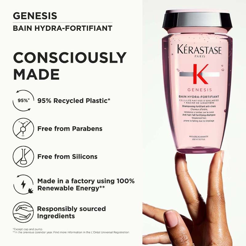 Kerastase Genesis Hydra-Fortifiant Anti-Hair Fall Shampoo For Normal To Oily Hair, 250ml