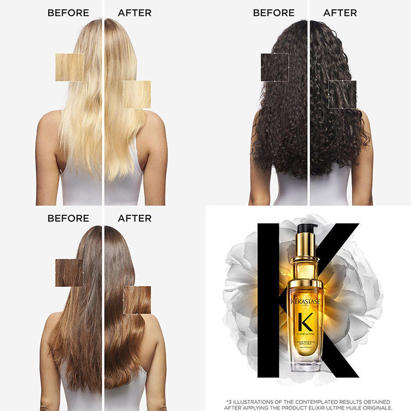 Kérastase Elixir Ultime Hair Oi-In-Serum For All Hair Types, 2x Shinier Hair, 30ml