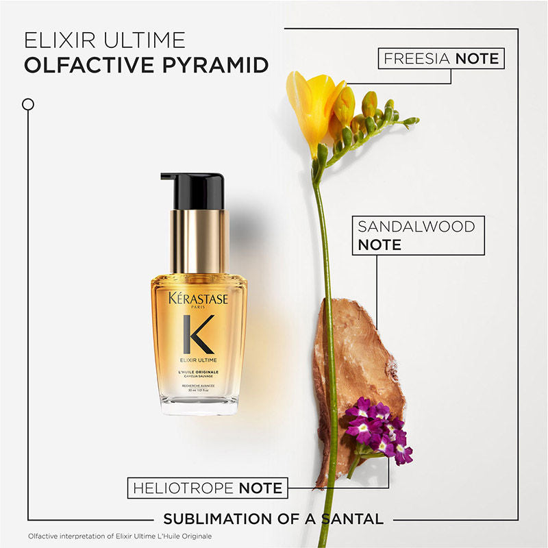 Kérastase Elixir Ultime Hair Oi-In-Serum For All Hair Types, 2x Shinier Hair, 30ml