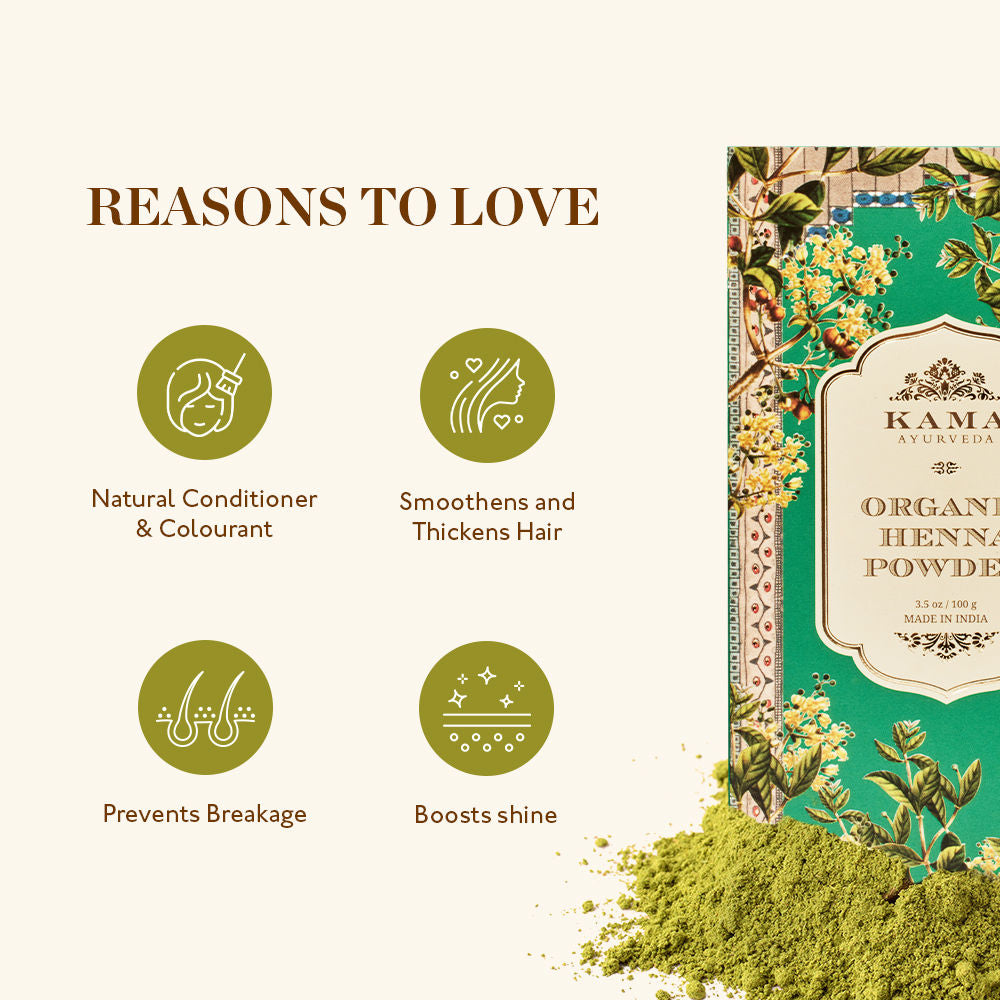 Kama Ayurveda Organic Henna Powder, 100g