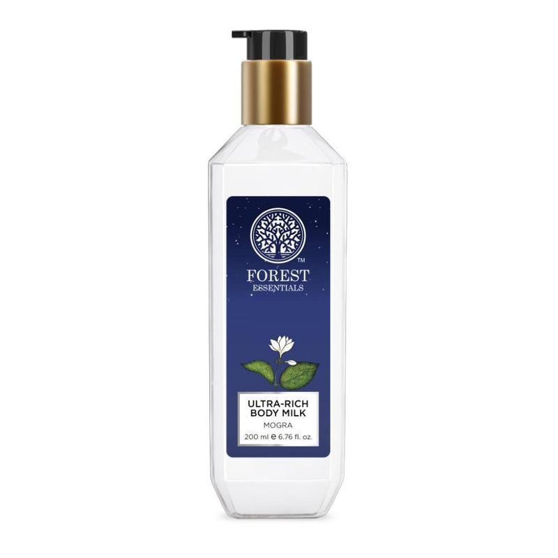 Forest Essentials Ultra-Rich Body Milk Mogra - Delicately Scented Ayurvedic Moisturising Body Lotion, 200ml, Buy from Indicrest