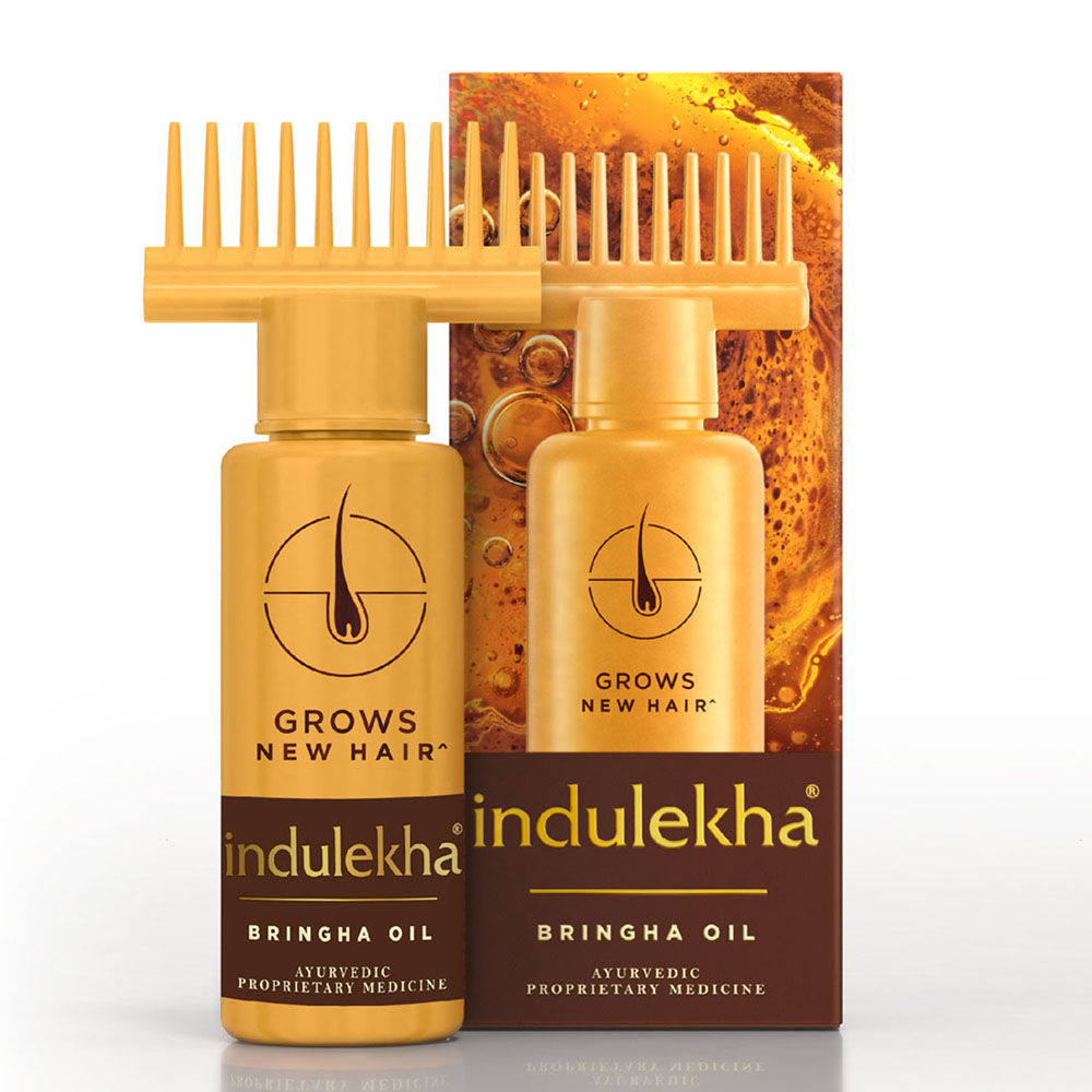 Indulekha Bringha Ayurvedic Hair Oil with Amla & Coconut Oil with Comb Applicator, 50ml Buy at Indicrest Image 2