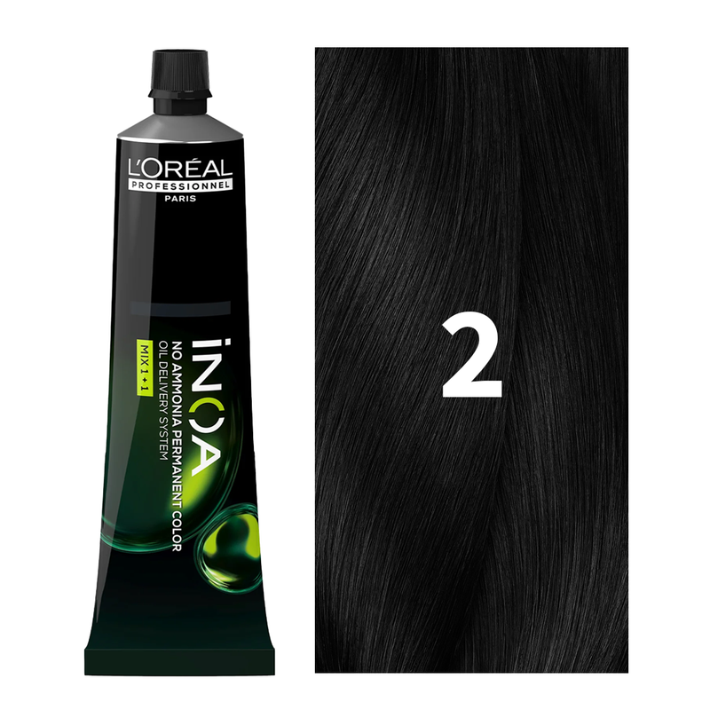 L'Oreal Professionnel Paris iNOA - 2 (Darkest Brown) Ammonia-Free Hair Color, 60g Buy at Indicrest