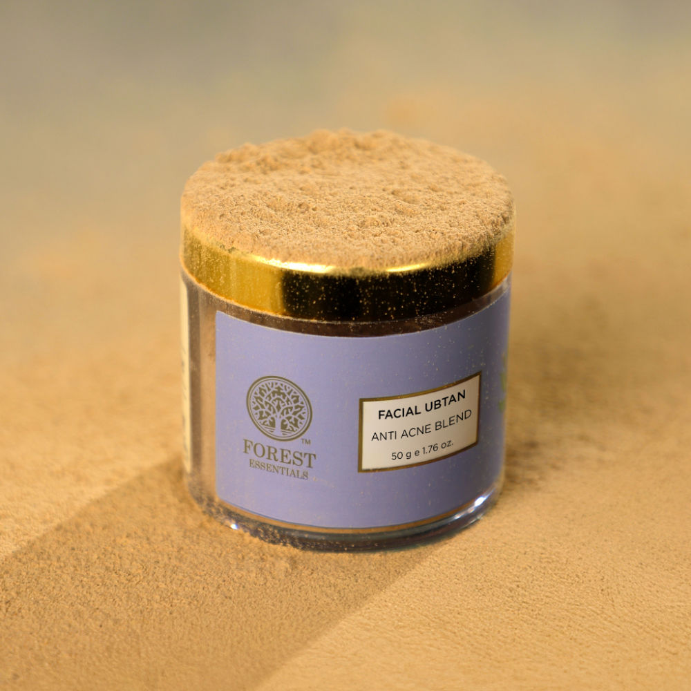 Forest Essentials Facial Ubtan Anti Acne Blend Multani Mitti Ayurvedic Face Pack With Neem For Acne, 50g
