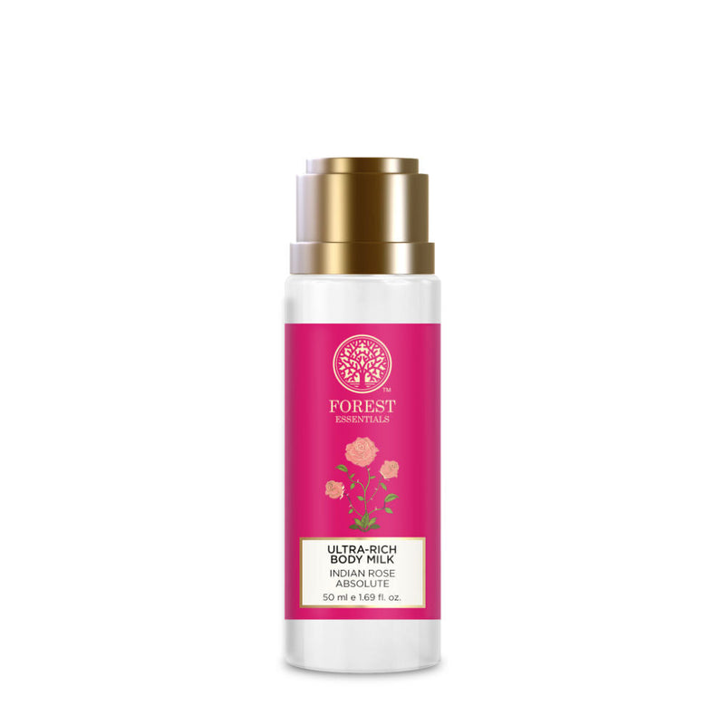 Forest Essentials Ultra Rich Body Milk Indian Rose Absolute - Ayurvedic Moisturising Body Lotion, 50ml, Buy from Indicrest