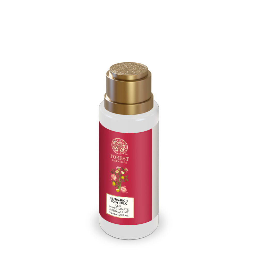 Forest Essentials Ultra Rich Body Milk Pomegrate Kerala Lime - Ayurvedic Moisturising Body Lotion, 50ml