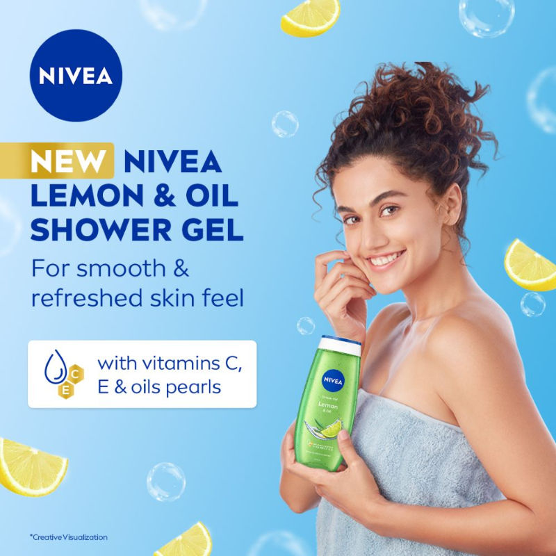 Nivea Lemon & care oil Body wash for long-lasting freshness, 125ml Buy at Indicrest Image 5