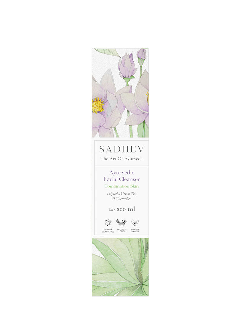 SADHEV Ayurvedic Facial Cleanser Combition Skin, 200ml