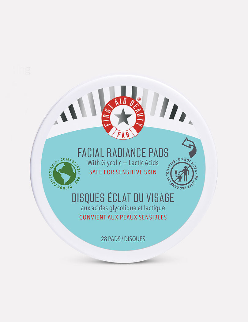 First Aid Beauty Facial Radiance Pads with Glycolic + Lactic Acids Compostable, 28 pcs, Buy from Indicrest