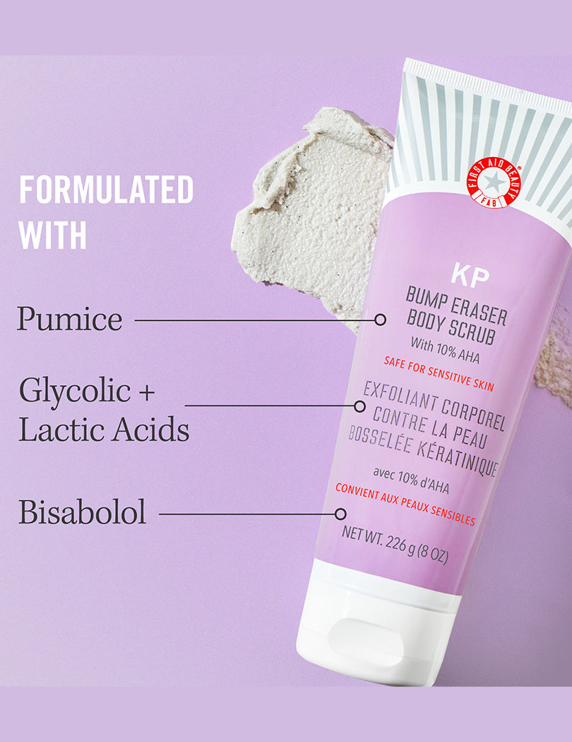 First Aid Beauty KP Bump Eraser Body Scrub With 10% AHA, 226 g