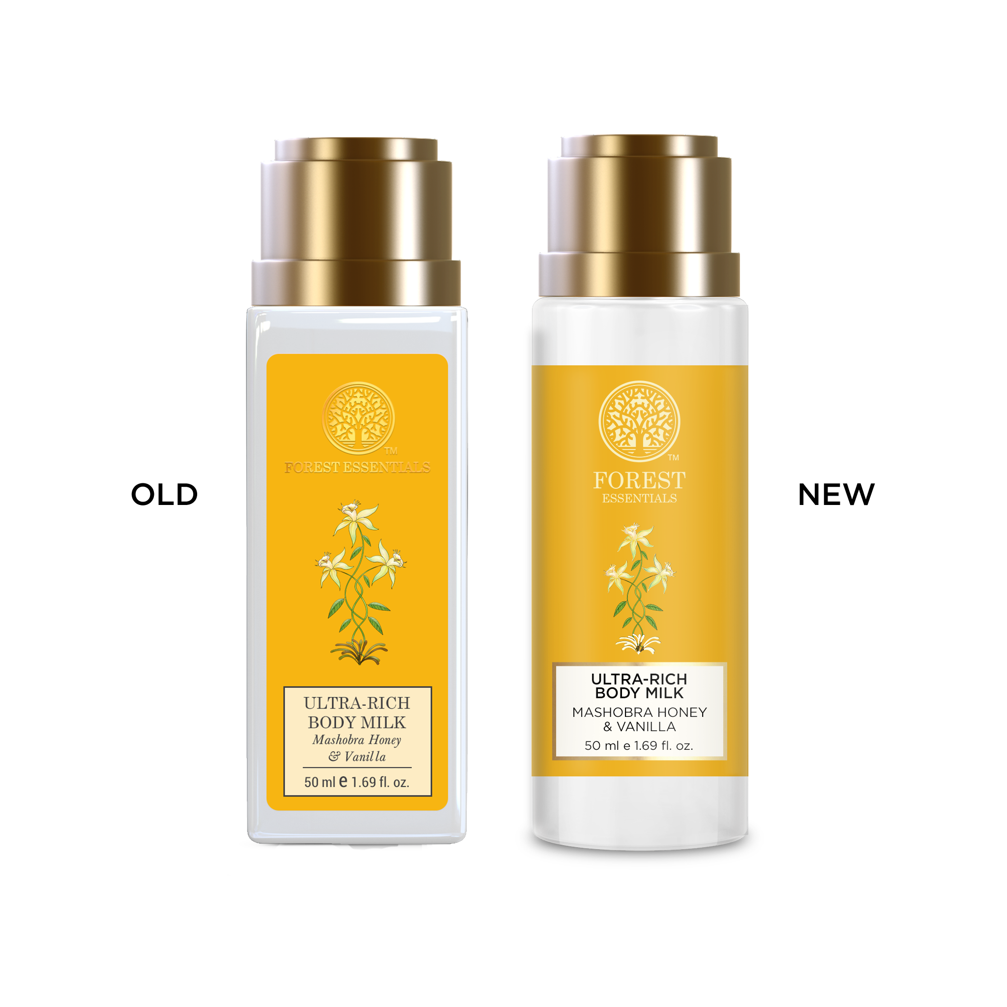 Forest Essentials Ultra Rich Body Milk Mashobra Honey & Vanilla - Ayurvedic Moisturising Body Lotion, 50ml
