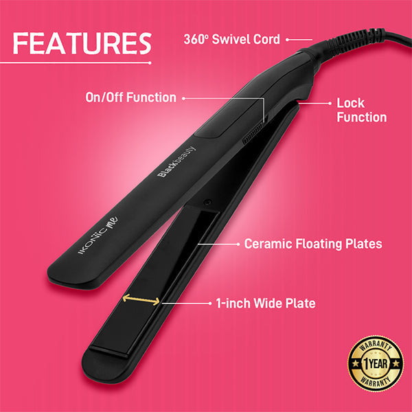 Ikonic Me Black beauty Hair Straightener Buy at Indicrest Image 3