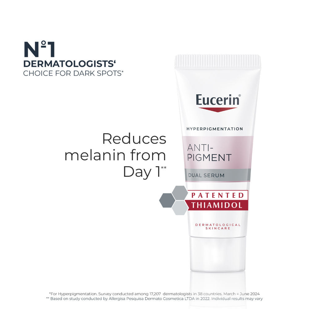 Eucerin Anti-Pigment Dual Serum with Hyaluronic Acid for Age Spots & Skin Tone Correction, 7ml, Buy from Indicrest