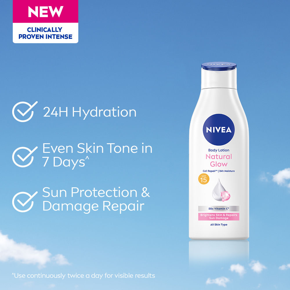 Nivea Cell Repair 50X Vit C Sunscreen Natural Glow Body Lotion Reduces Tan, Brightens -Uva & Uvb, 200ml Buy at Indicrest Image 4