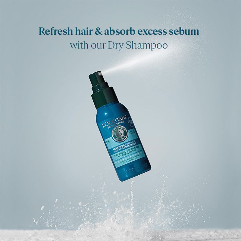 L'Occitane Purifying Freshness Dry Shampoo Mist 80ml, 80ml