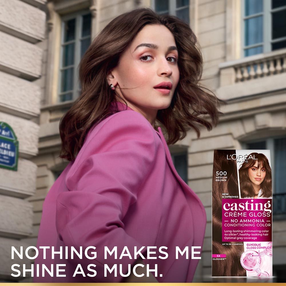 L'Oreal Paris Casting Creme Gloss Conditioning Hair Color With Glycolic Gloss Complex Ultra Visible 632 Light Golden Brown, 160ml Buy at Indicrest Image 3