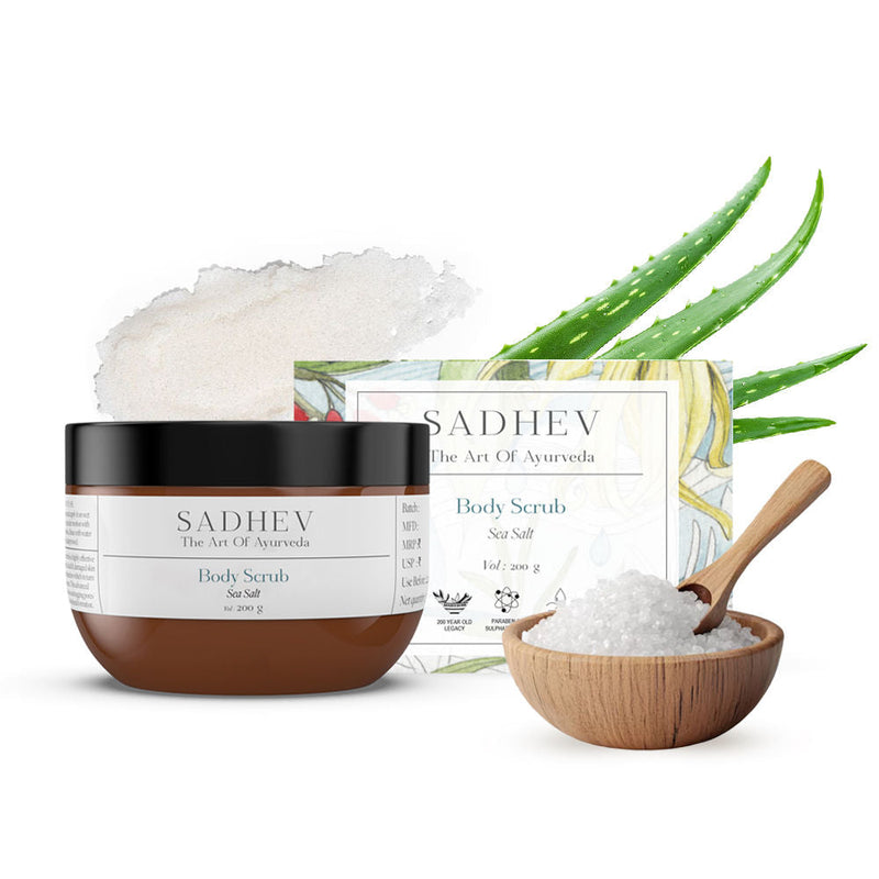 SADHEV Sea Salt Body Scrub, 200g, Buy from Indicrest