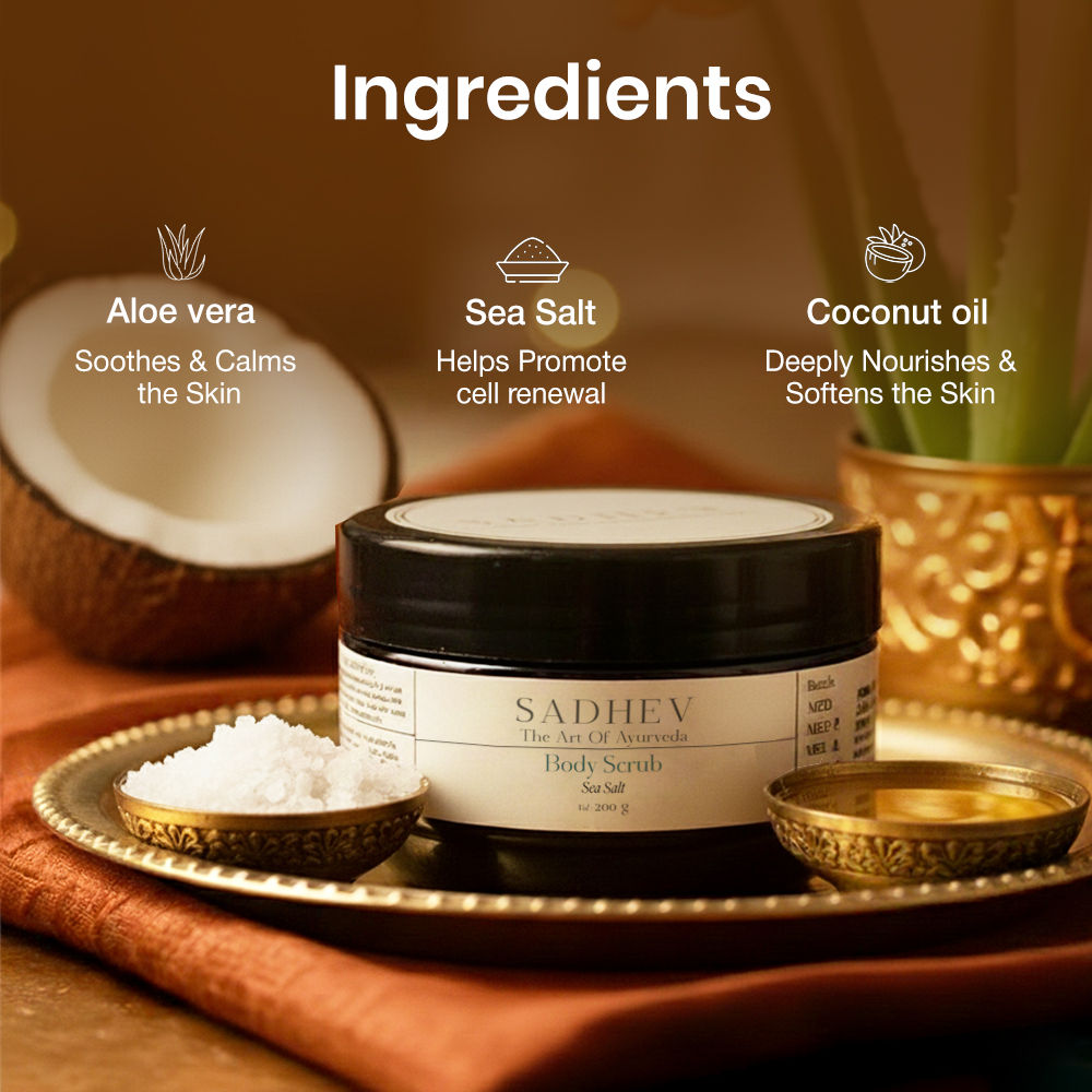 SADHEV Sea Salt Body Scrub, 200g