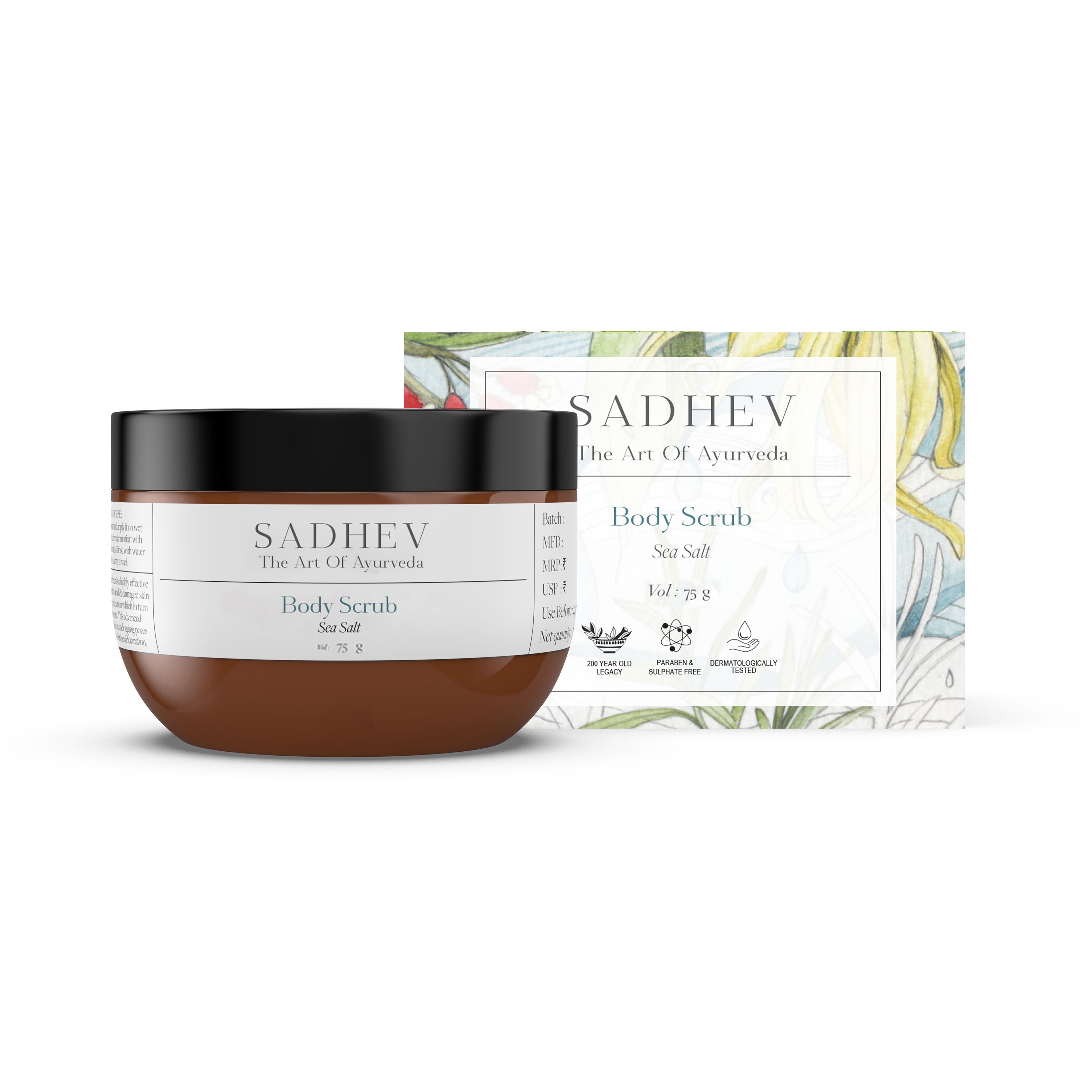 SADHEV Sea Salt Body Scrub, 75g