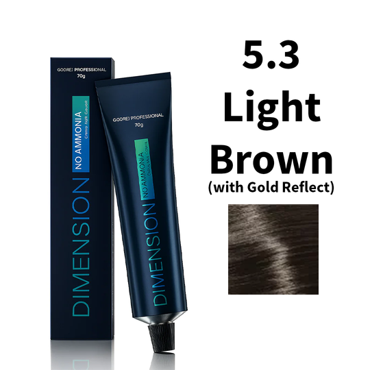 Godrej Professional Dimension No Ammonia Cream Hair Colour Gold Reflects 5.3 - Light Brown (with Gold Reflect) 70g