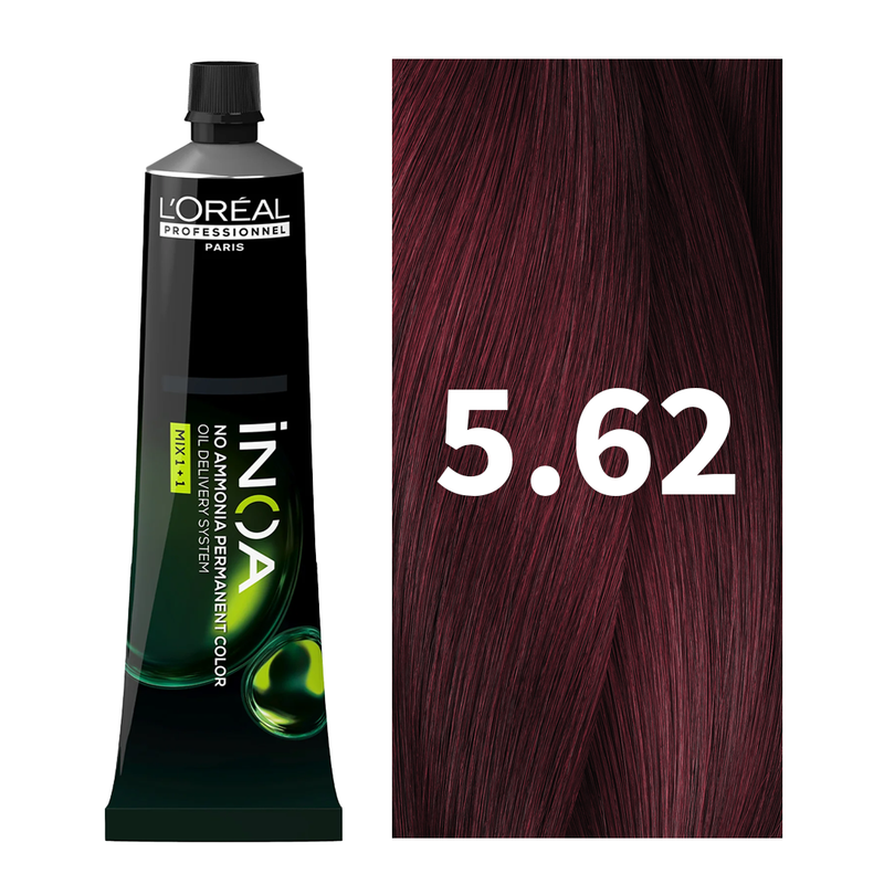 L'Oreal Professionnel Paris iNOA – 5.62 (Light Extra Iridescent Red Brown) Ammonia-Free Hair Color, 60g Buy at Indicrest