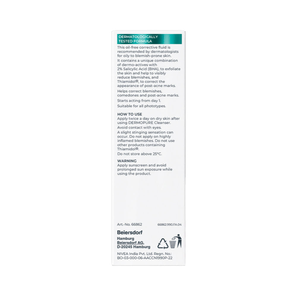 Eucerin Dermopurifyer Oil Contrl 3X Effect Face Serum-Thiamidol & Salicylic Acid For Acne-Prone Skin, 40ml