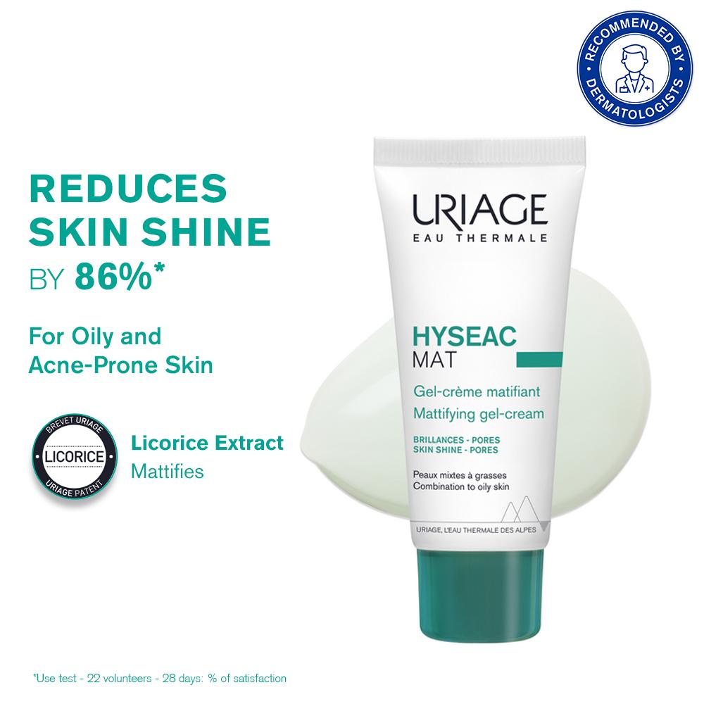 Uriage Hyseac Matifying Emulsion Face Cream Combition to Oily Skin Controls Shine & Tightens Pores, 40ml, Buy from Indicrest